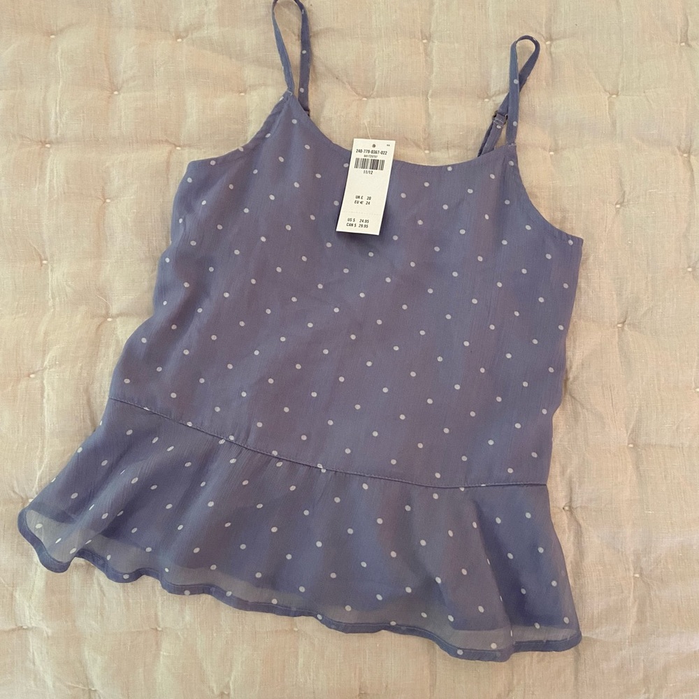 A&F kids, girl’s cami tank with ruffle, size 11/12.